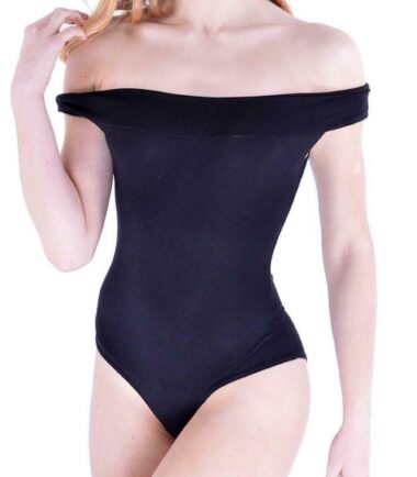 New Womens Printed Sleeveless Bardot Off Shoulder Leotard Bodysuit Stretchy Top