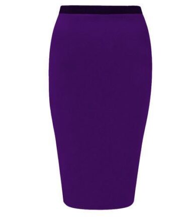 NEW WOMENS LADIES MIDI PENCIL PLAIN STRIPED BODYCON HIGH WAIST TUBE WIGGLE SKIRT