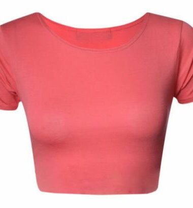 NEW-WOMENS-LADIES-PLAIN-CROP-TOP-T-SHIRT-CAP-SLEEVE-ROUND-NECK-MINI-TOPS-8-14 NEW WOMENS LADIES PLAIN CROP TOP T SHIRT CAP SLEEVE ROUND NECK MINI TOPS 8-14