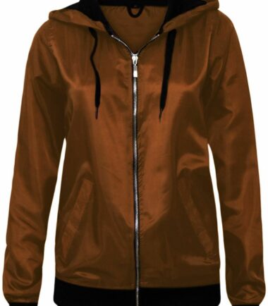 New Womens Festival Lightweight Anorak Rain Coat Bomber Top Jacket