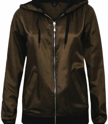 New Womens Festival Lightweight Anorak Rain Coat Bomber Top Jacket