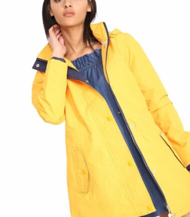 New Womens Hooded Kagool Plain Outdoor Waterproof Rain Coat Jacket