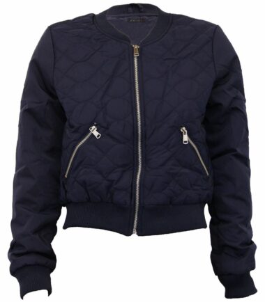 Womens Brave Soul Vintage Plain Quilted MA1 Winter Bomber Jacket