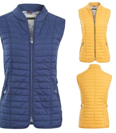 Shelikes Womens Sleeveless Waistcoat Contrast Floral Lining Gilet Jacket Top