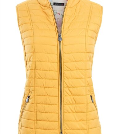 Shelikes Womens Sleeveless Waistcoat Contrast Floral Lining Gilet Jacket Top
