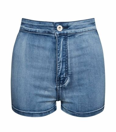 Womens Denim Shorts Ladies Turn Up High Waisted Hot Pants