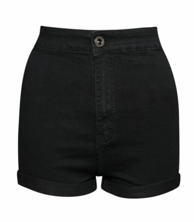 Womens Denim Shorts Ladies Turn Up High Waisted Hot Pants