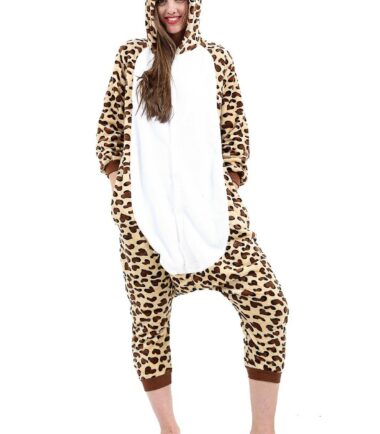 Womens Soft Luxury Leopard Animal & Demon black Nightwear Sleepsuits Size S-XL