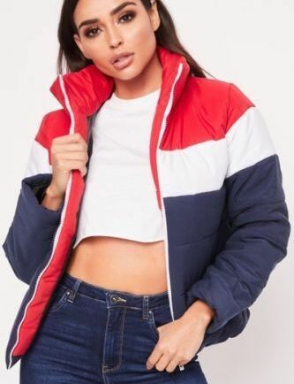 Womens-Ladies-Colour-Block-Contrast-Quilted-Padded-Puffer-Warm-Thick-Jacket-Coat Womens Ladies Colour Block Contrast Quilted Padded Puffer Warm Thick Jacket Coat