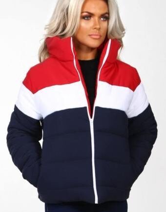 Womens-Ladies-Colour-Block-Contrast-Quilted-Padded-Puffer-Warm-Thick-Jacket-Coat Womens Ladies Colour Block Contrast Quilted Padded Puffer Warm Thick Jacket Coat